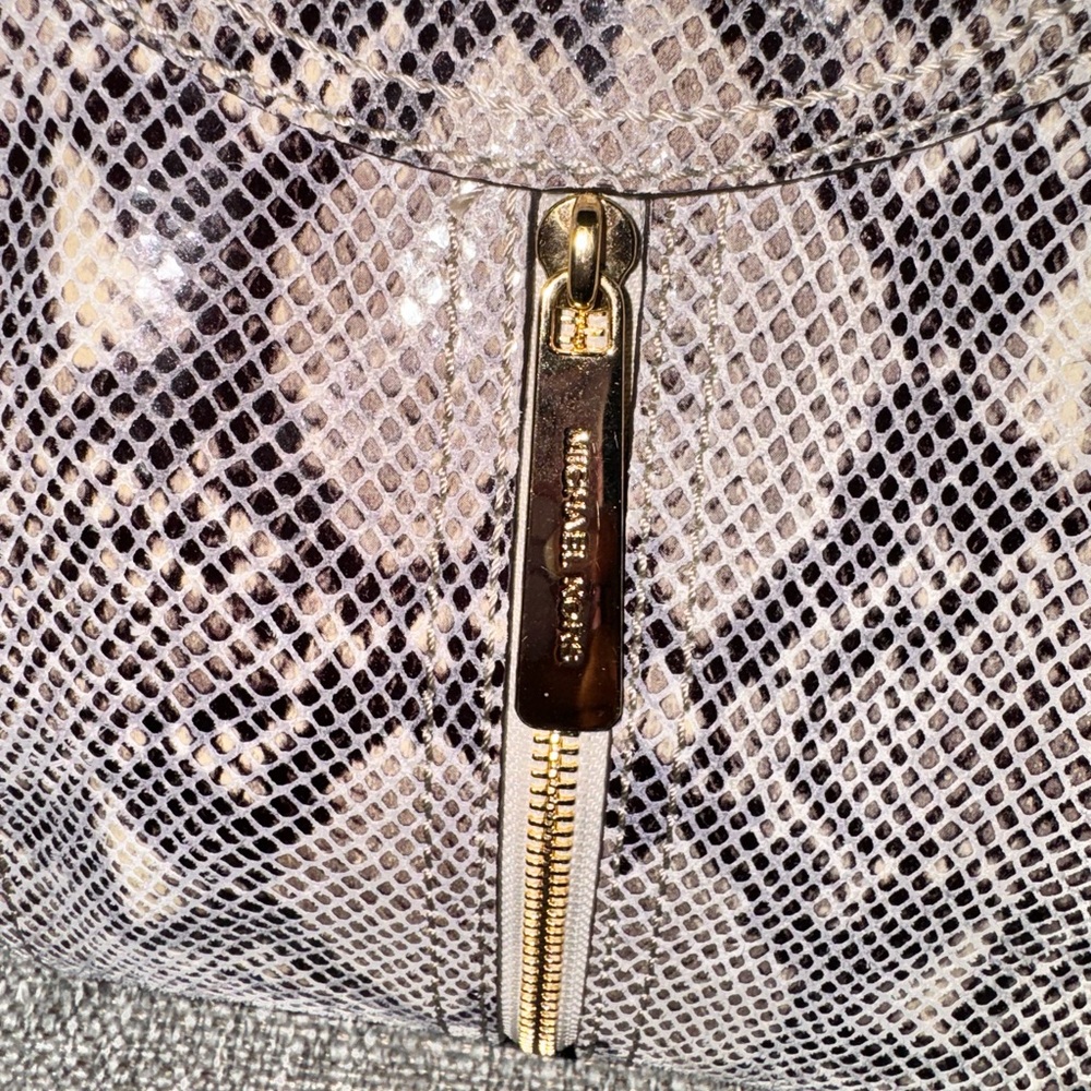 Euc Michael Michael Kors Python Embossed Leather … - image 8